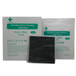 Apósito carbón mas plata 10 x 10, caja x 5 unidades