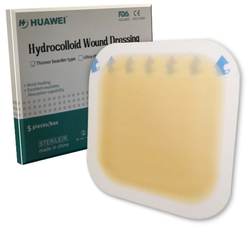 Apósito de hidrocoloide 15x15 con borde ,con adhesivo suave al tacto