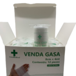 Pack 12 u/n Gasa Semi Elástica 8cm x 4mt