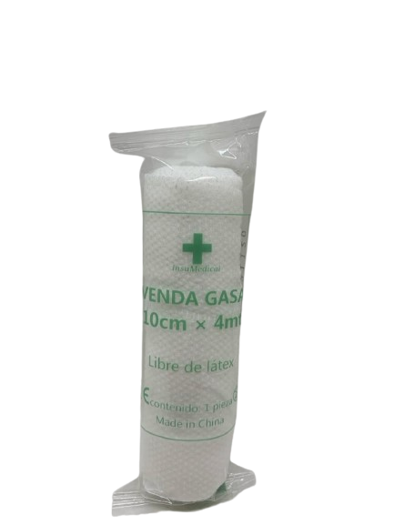 Pack 12 u/n Venda de gasa Semi Elástica 10cm x 4mt - Imagen 2