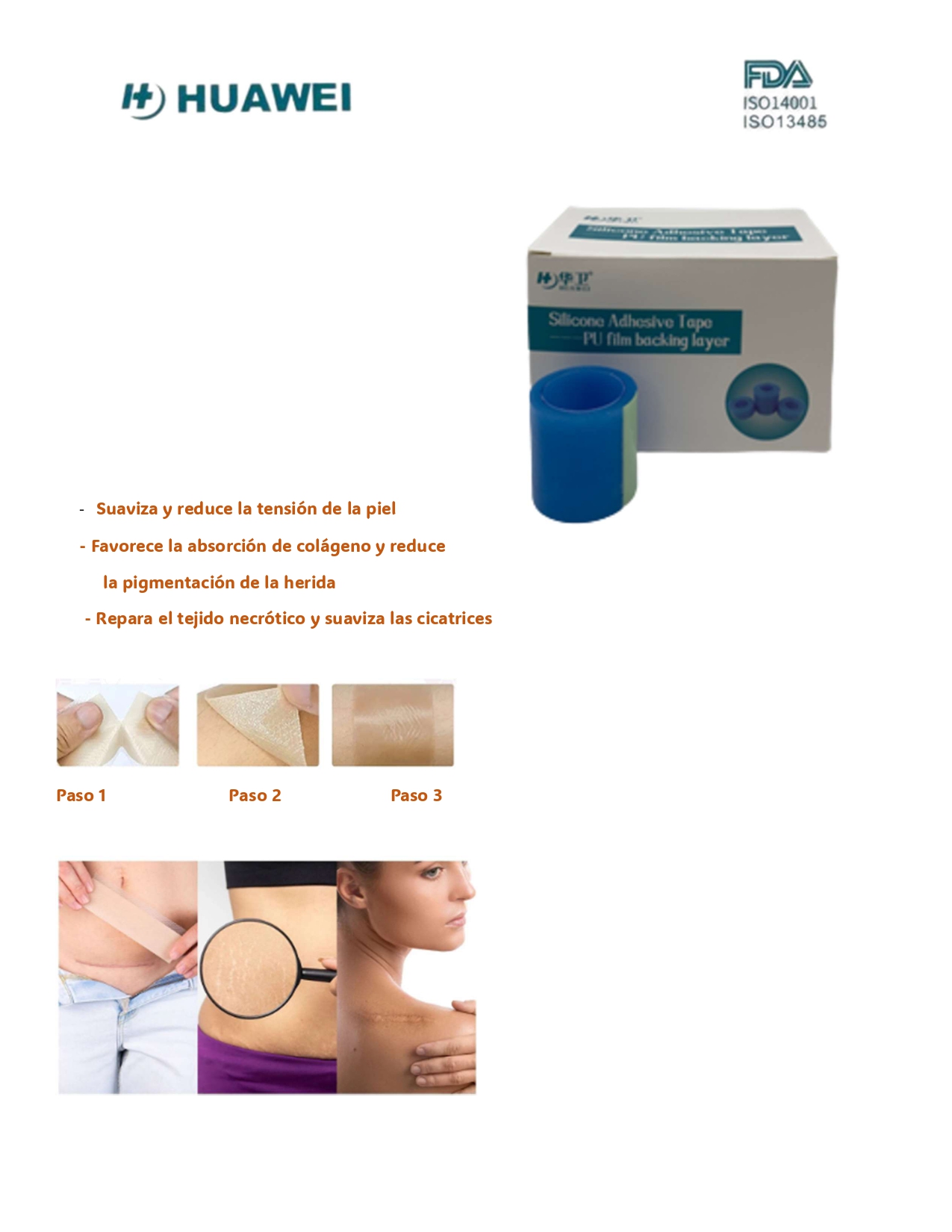 Cinta silicona transparente para cicatrices 3,5cm x 1.5mts - Imagen 3